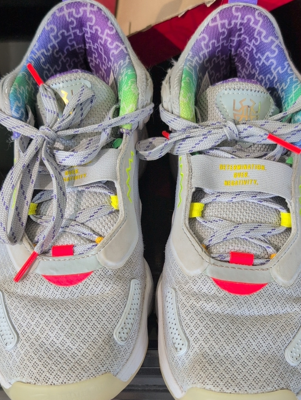 Kids Gray Multi-Accent Athletic Shoes - Determination Collection